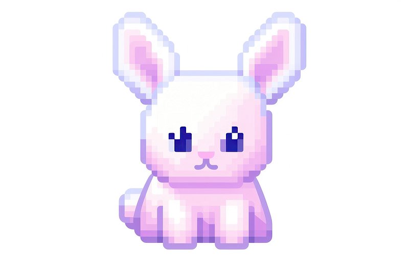 Bunny pixel mammal representation creativity. | Free Photo Illustration ...