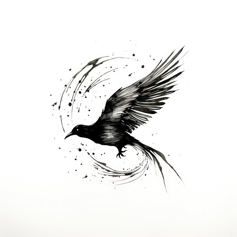 Crow stock vector. Illustration of animal, sign, blackbird - 70031425