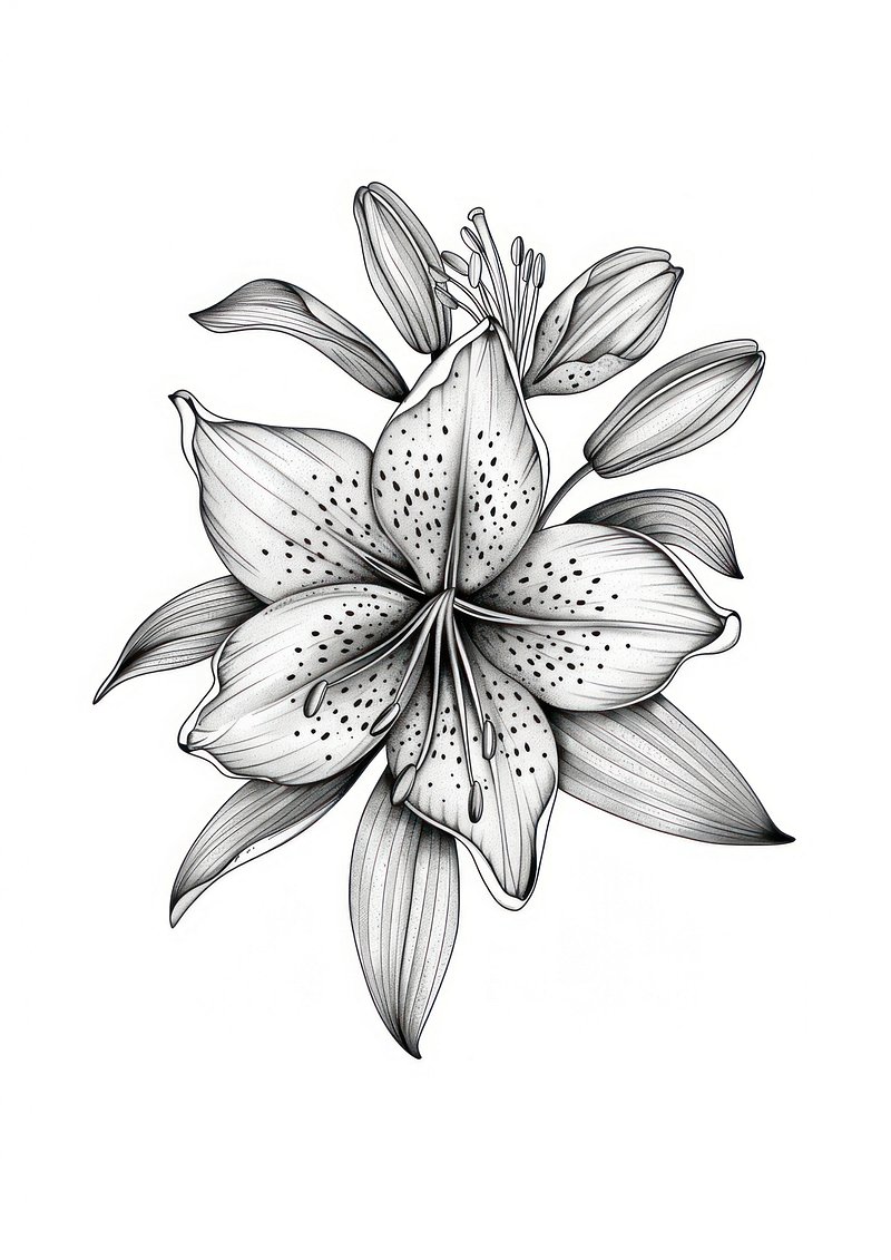 Lily flower by ElinnilART on DeviantArt