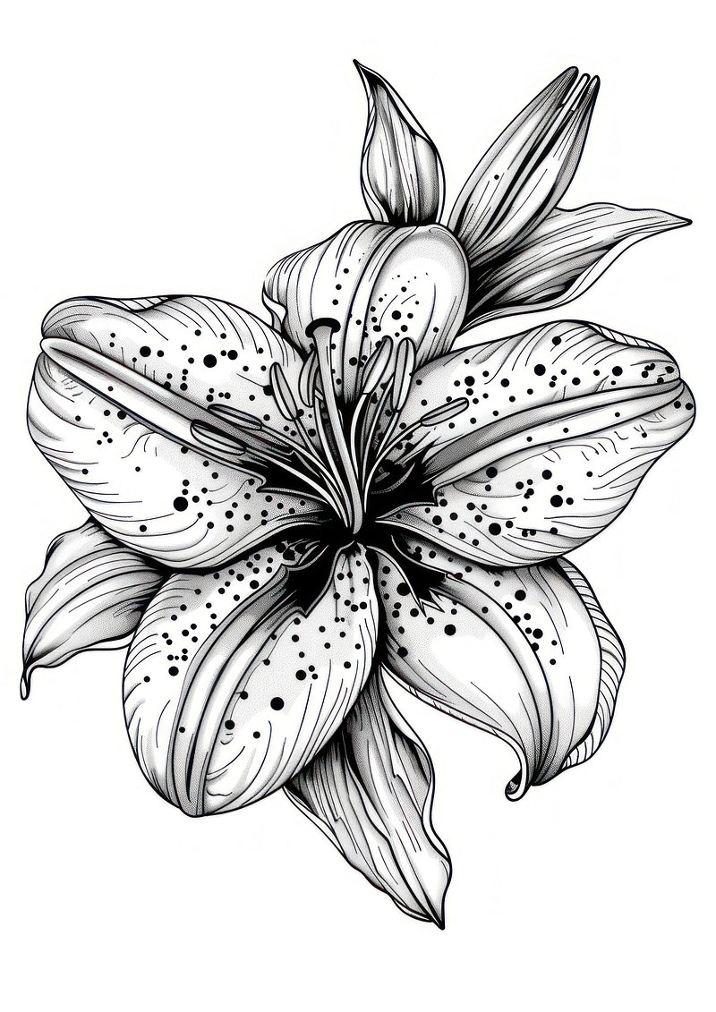 Lily(Fineliner) Drawing by Carmel Shayle | Saatchi Art