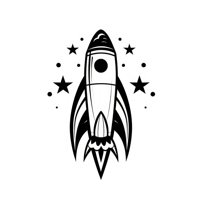 Space Rocket Line Drawing Images | Free Photos, PNG Stickers ...