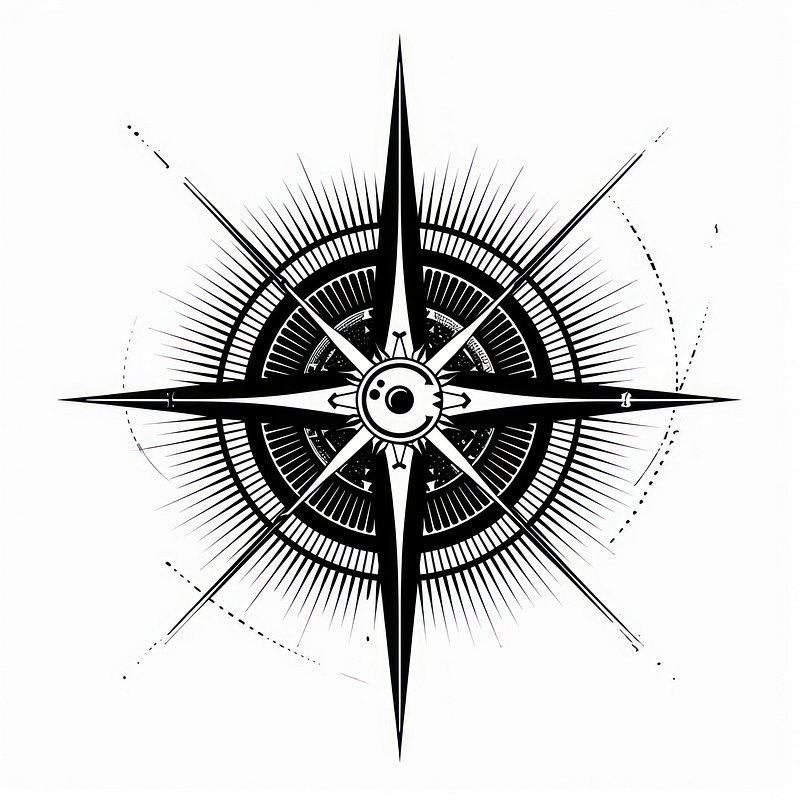 Black and white Nautical Compass isolated on white backgroundBlack and white  Nautical Compass isolated on white background 8143436 Vector Art at Vecteezy