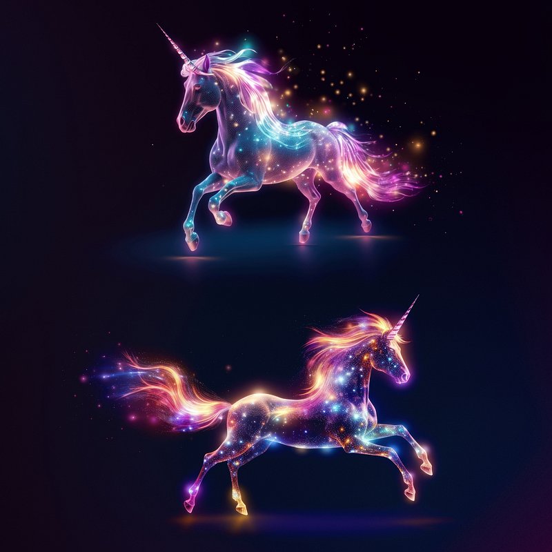 Neon Unicorn Images | Free Photos, PNG Stickers, Wallpapers