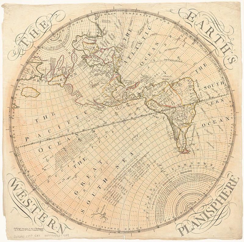             The Earth's Western planisphere          