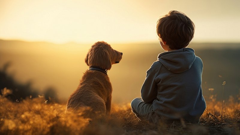 Dog outdoors sitting mammal