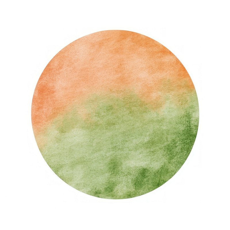 Pastel watercolor flat circle texture art illustration.