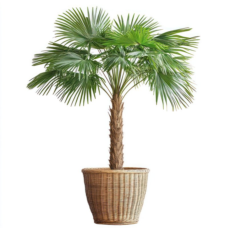 Real fan palm tree plant arecaceae tropical.