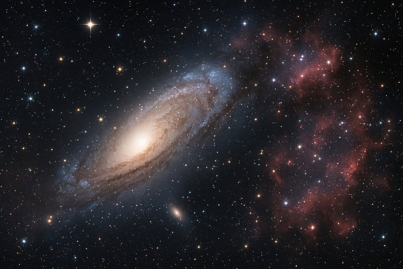 Spiral galaxy in deep space.