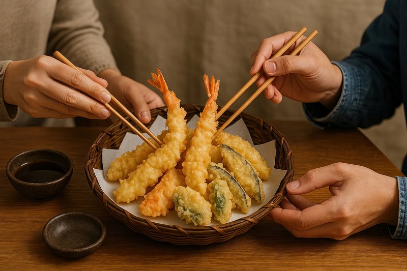 Delicious tempura dining experience.
