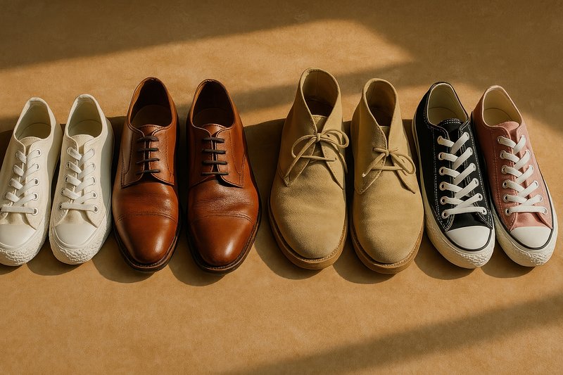 Diverse stylish footwear collection.