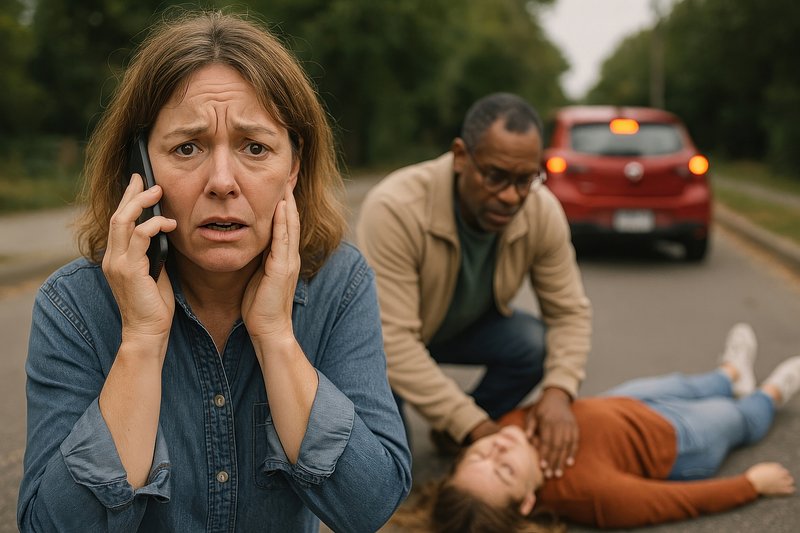 Emergency roadside assistance scene