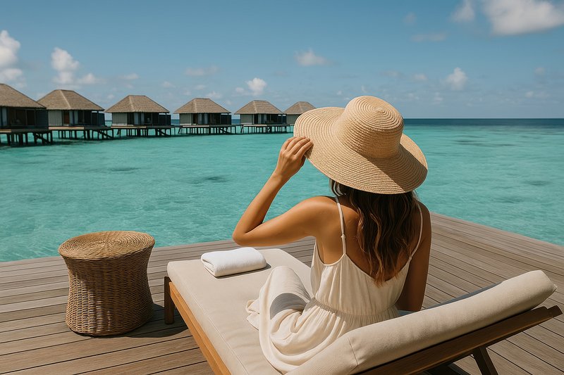 Relaxing tropical paradise escape.