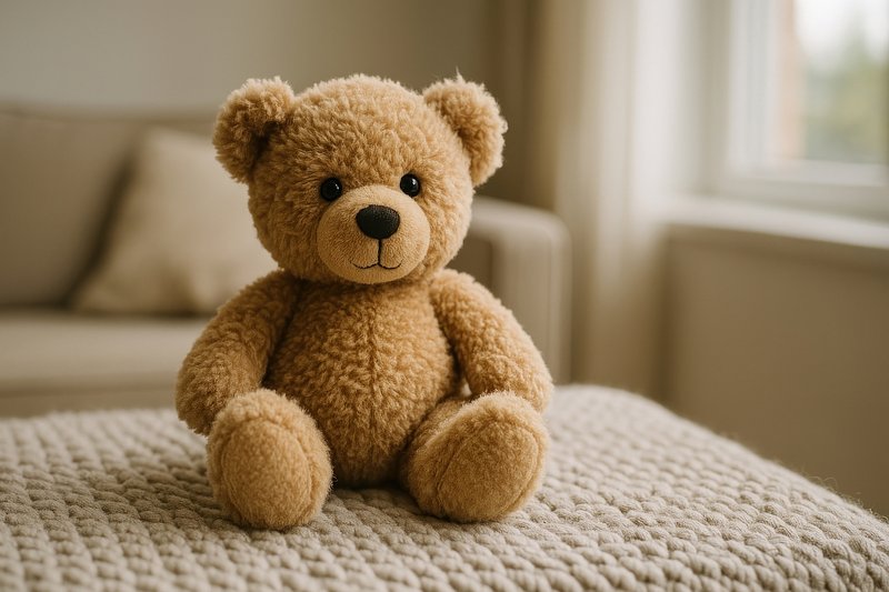 Cozy teddy bear decor scene.