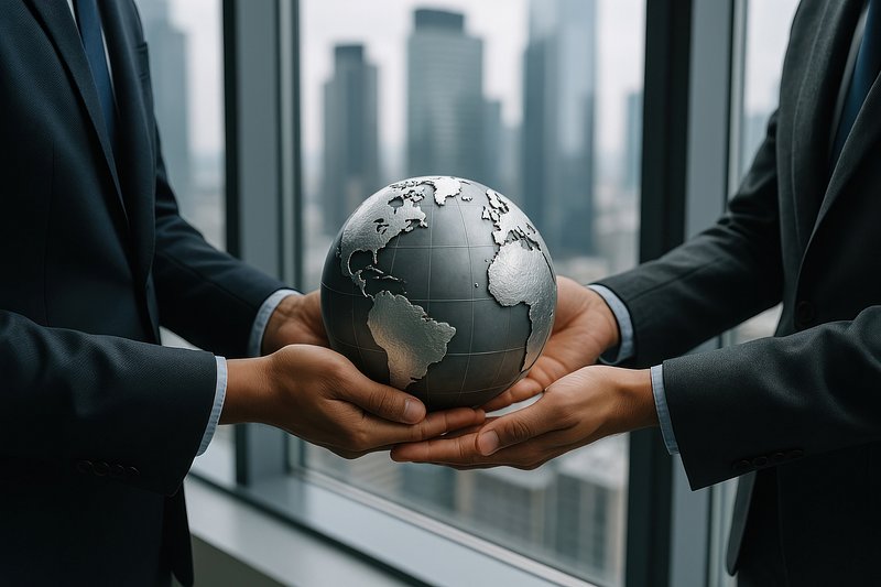 Global business collaboration concept.