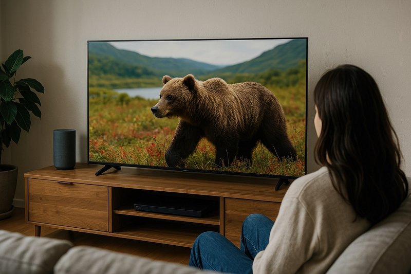 Watching wildlife on TV