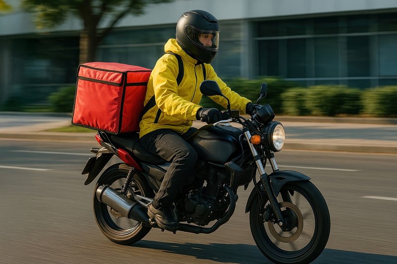 Speedy food delivery service.