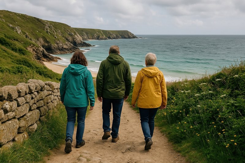Scenic coastal walk adventure.