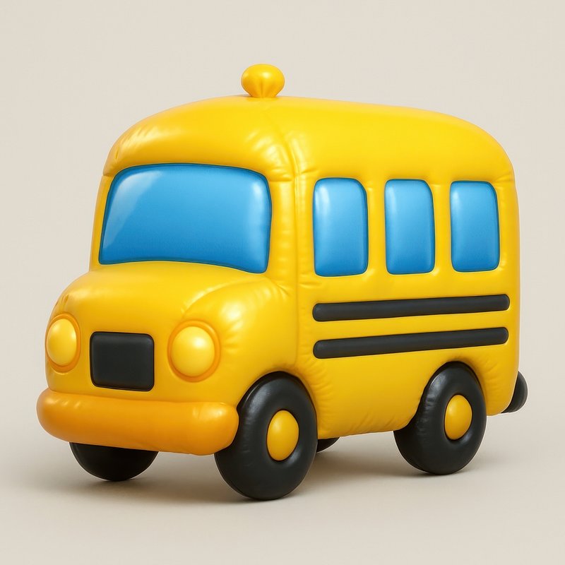 Playful yellow school bus toy