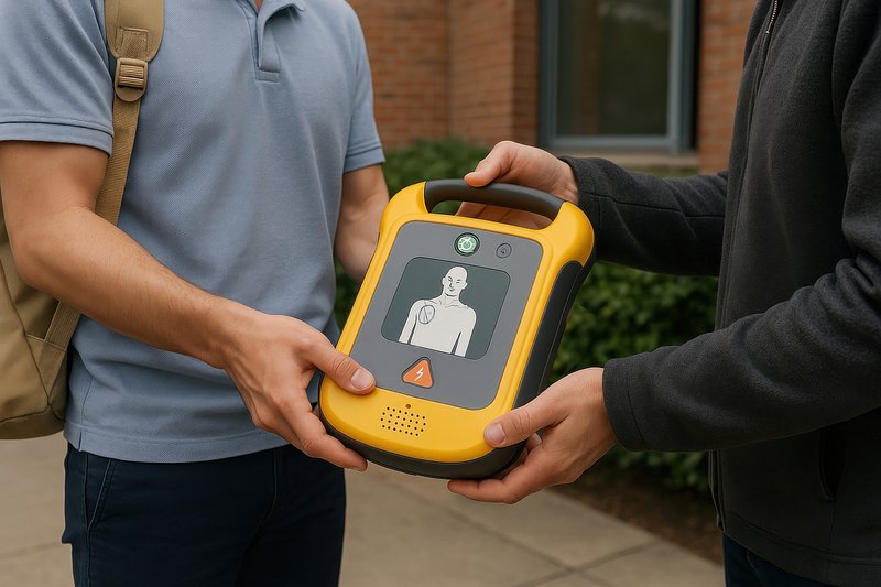 Portable lifesaving medical device use.