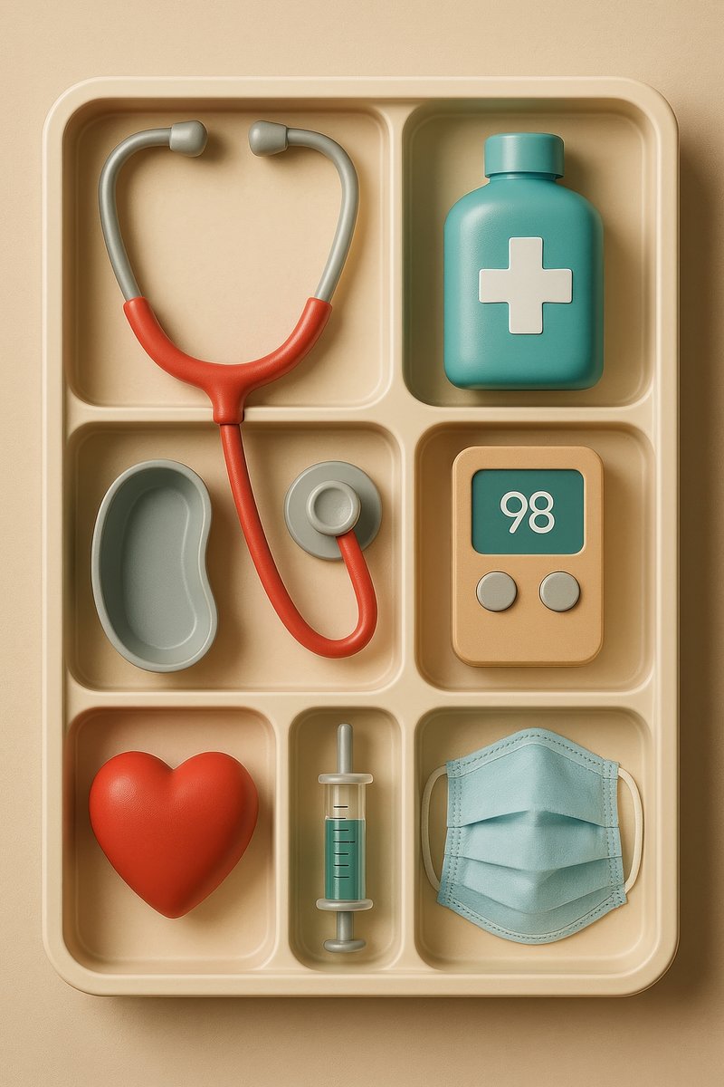 Medical tools organized tray