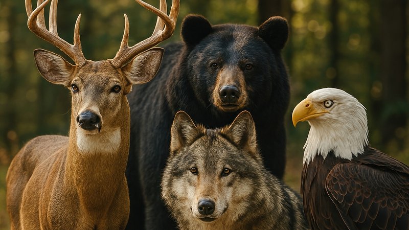 Wildlife harmony in natural habitat