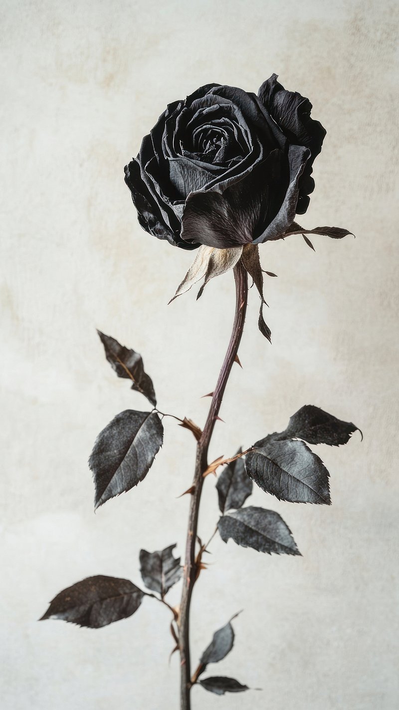 Elegant black rose photography