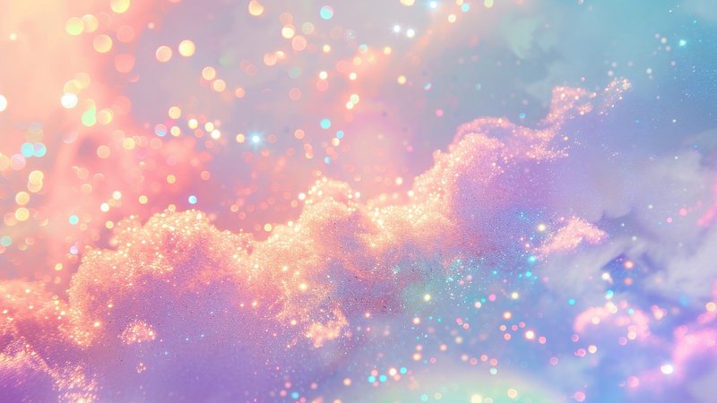 Dreamy pastel cloudscape fantasy, desktop wallpaper