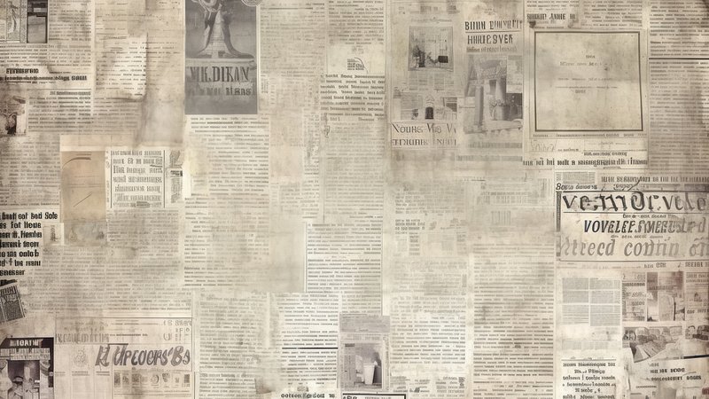 Vintage newspaper collage wallpaper