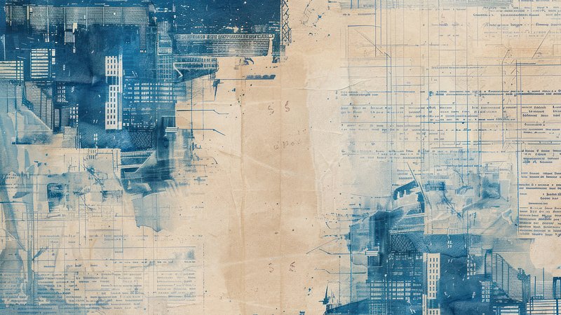Abstract urban blueprint design, desktop wallpaper