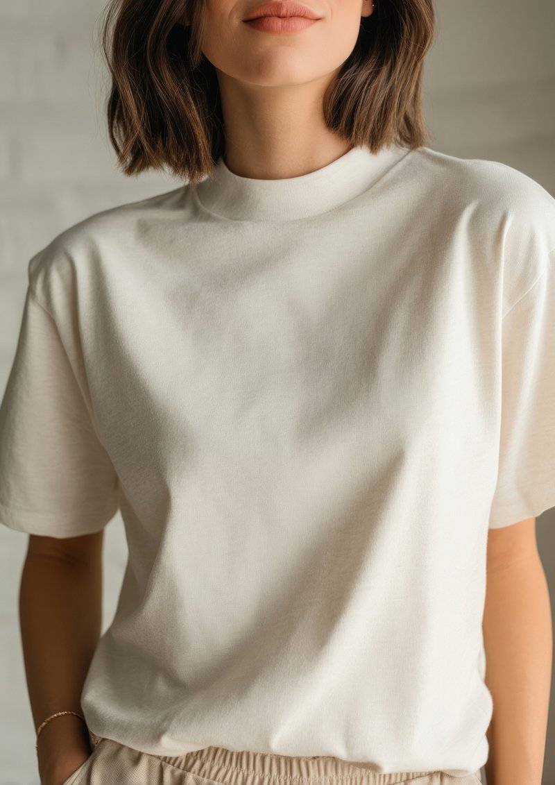T-shirt mockup clothing fashion woman.