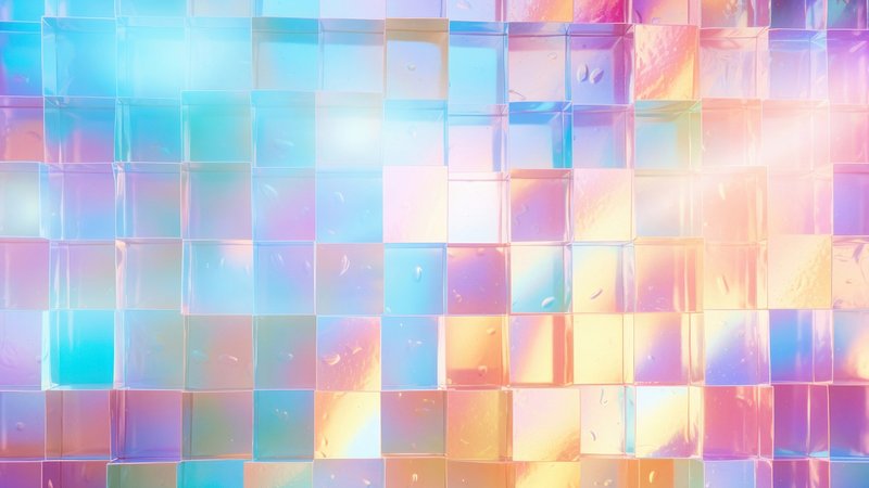 Vibrant iridescent glass mosaic, desktop wallpaper
