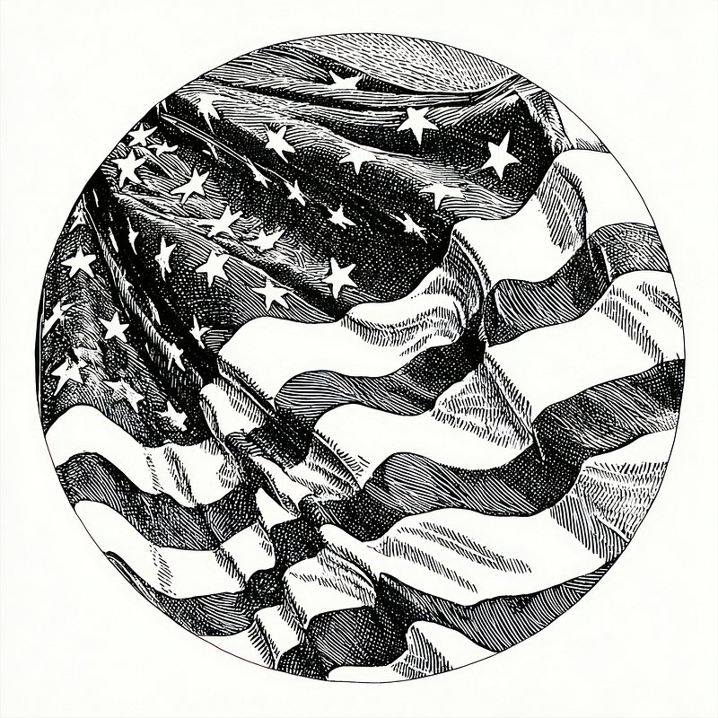 july 4th black and white cli p art