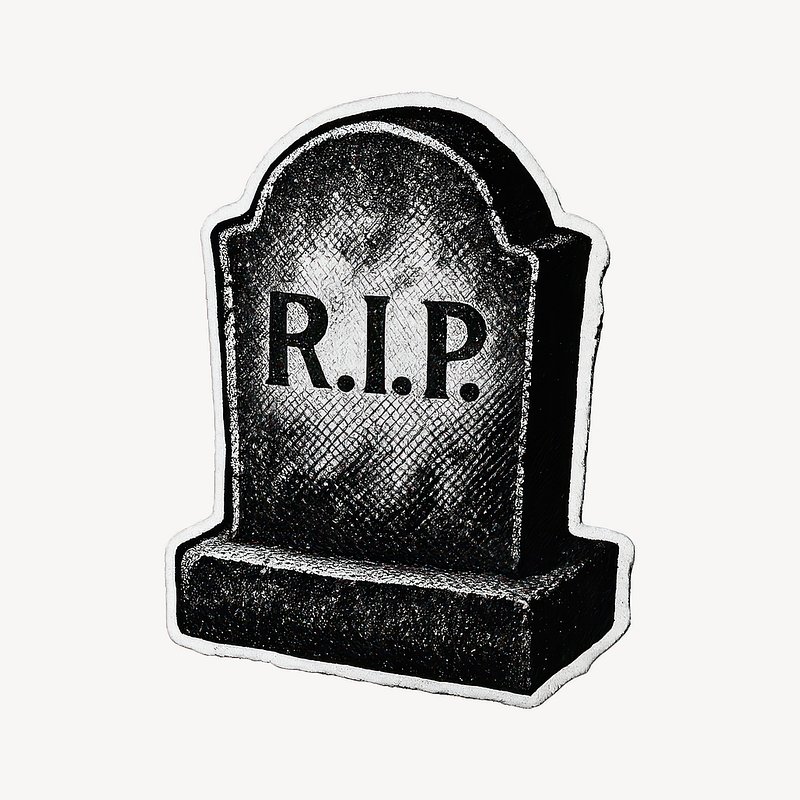 Gravestone icon with RIP