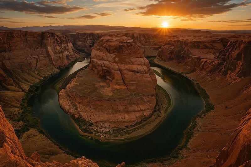 Breathtaking canyon sunset view.