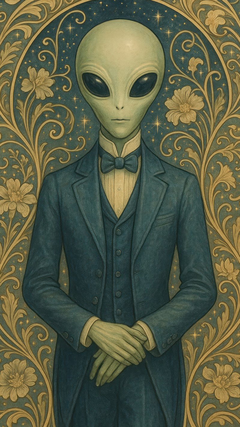 Elegant alien floral art