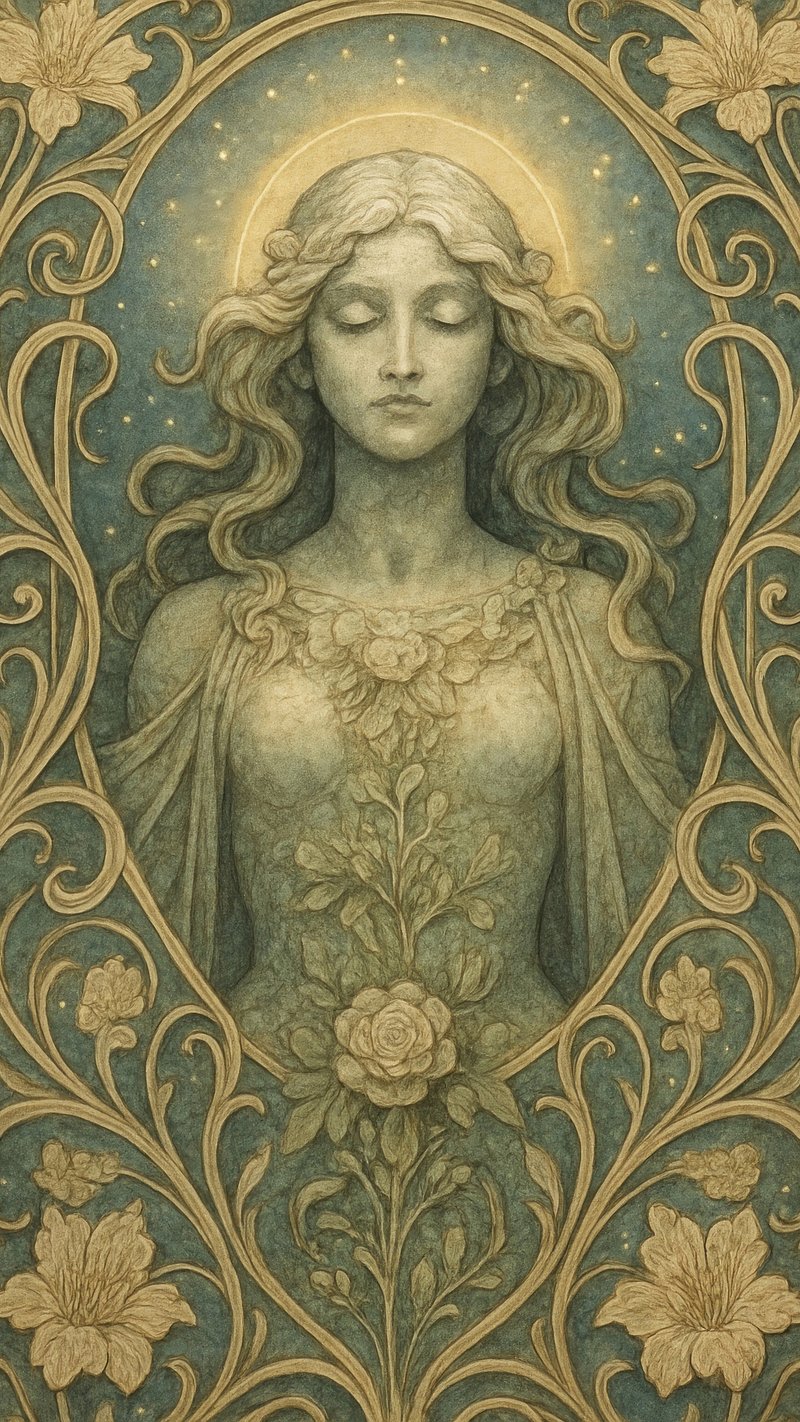 Ethereal goddess floral art