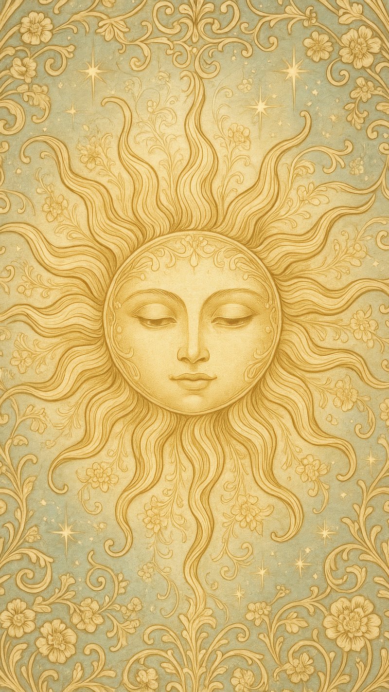 Elegant celestial sun design