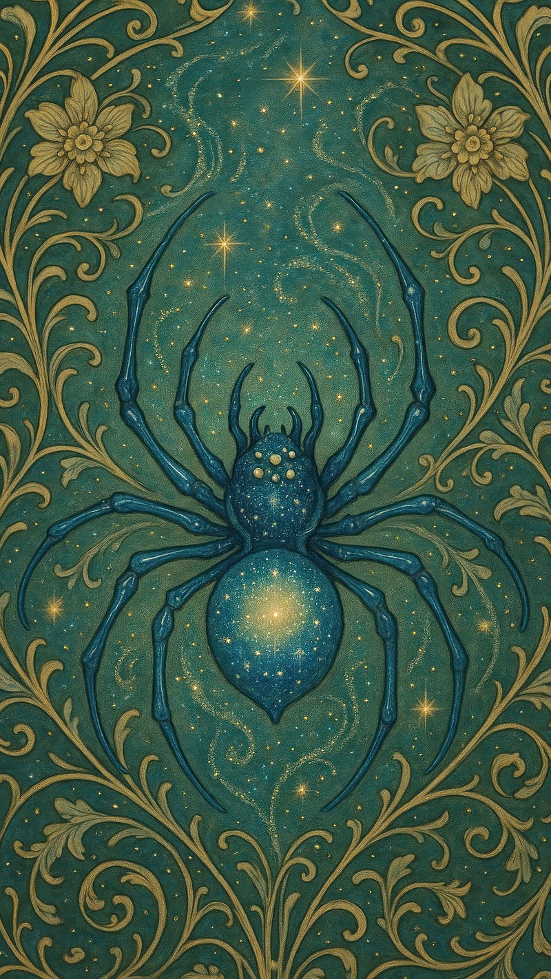 Mystical spider celestial design