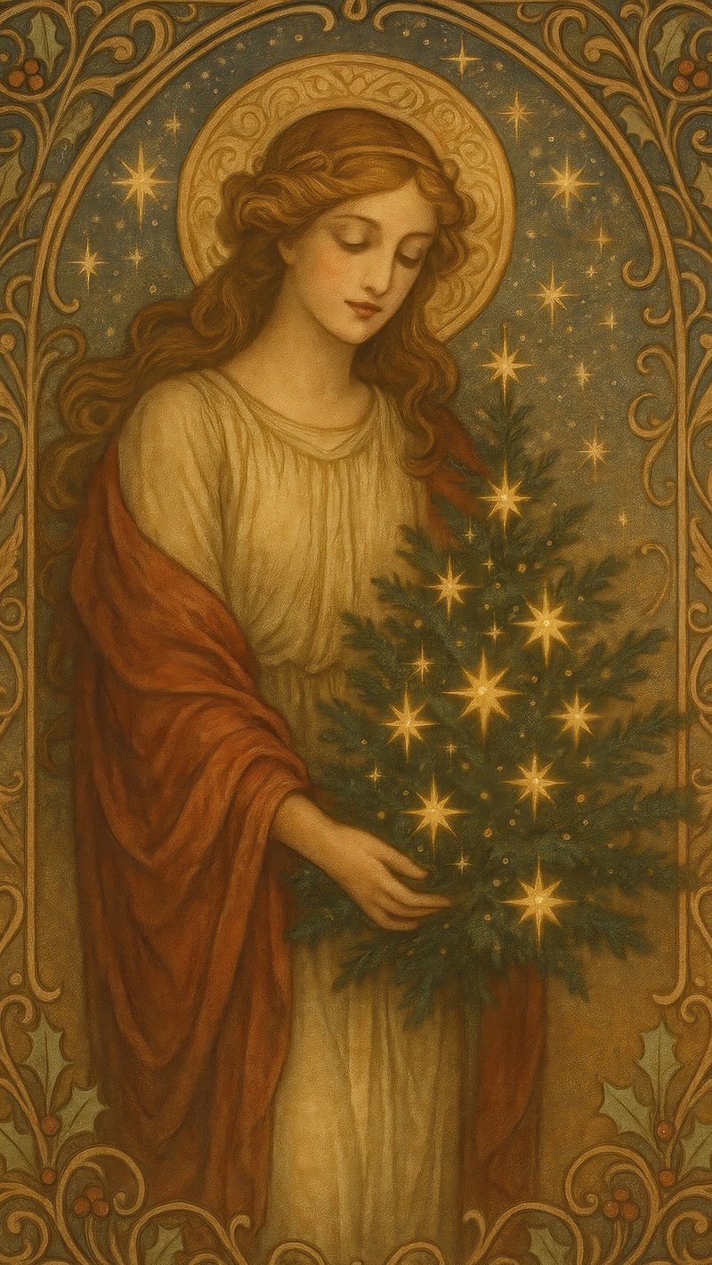 Vintage angelic festive elegance
