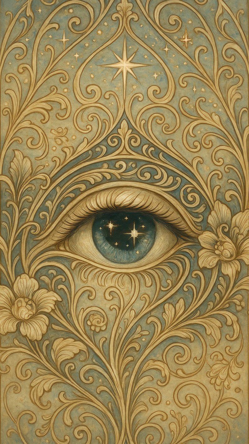 Mystical eye floral design