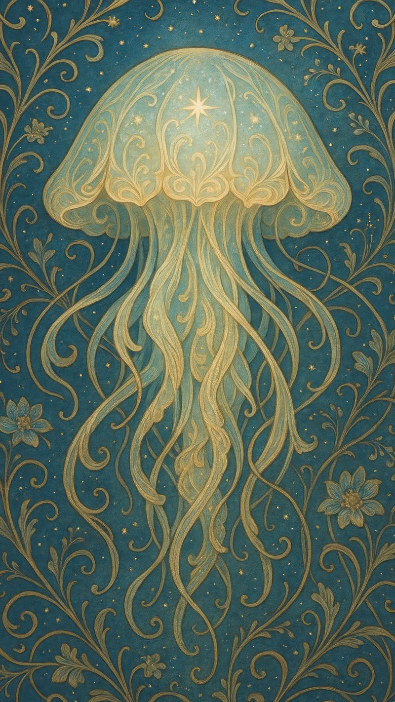 Elegant celestial jellyfish design