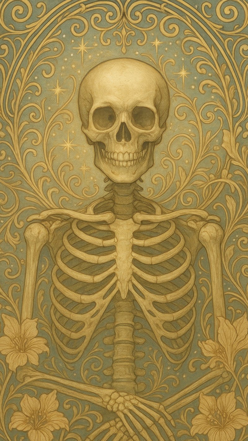 Elegant skeletal floral design