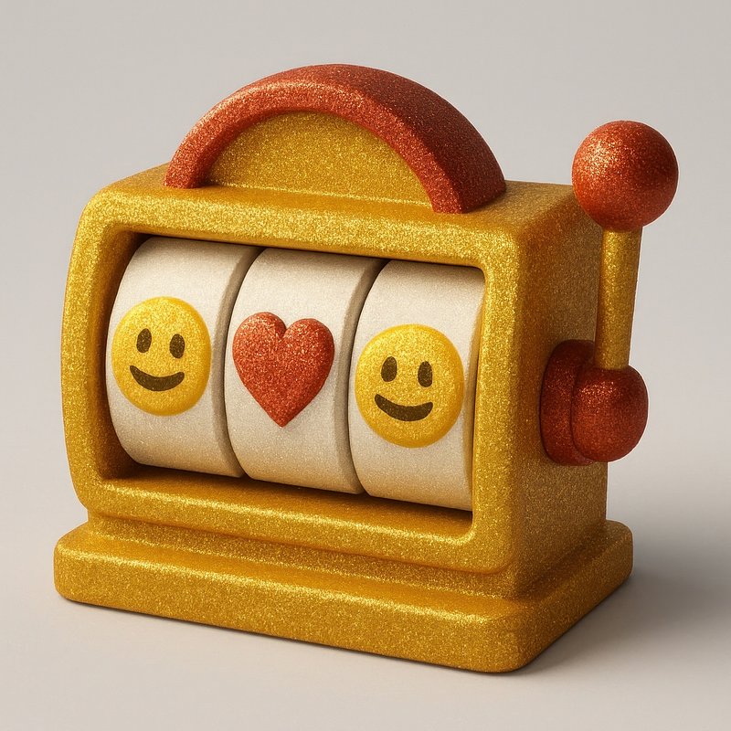 Joyful slot machine illustration