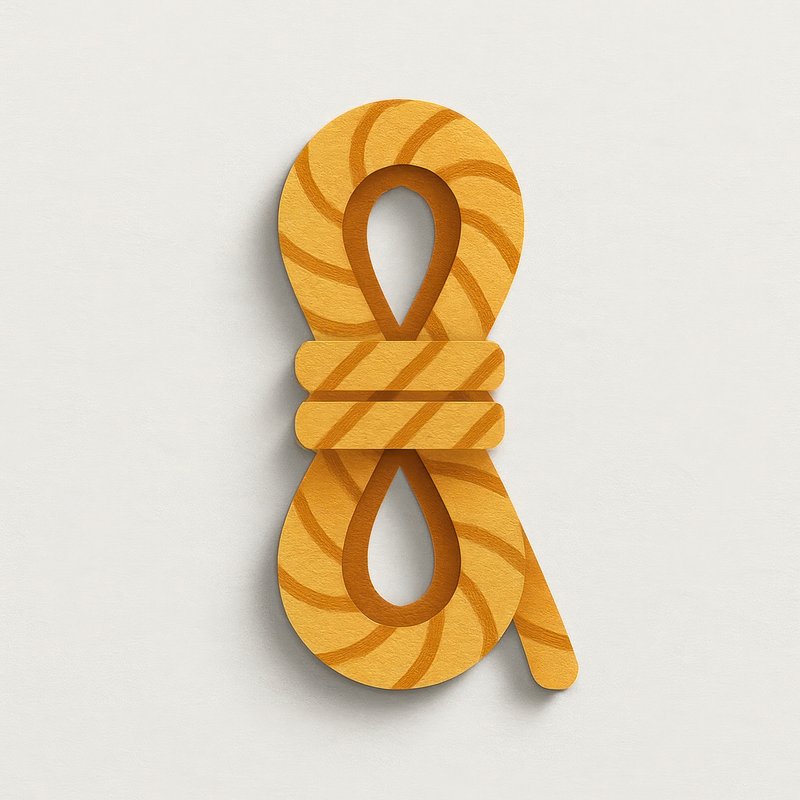 Artistic rope knot illustration.