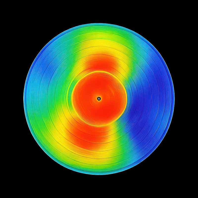 Colorful vibrant vinyl record