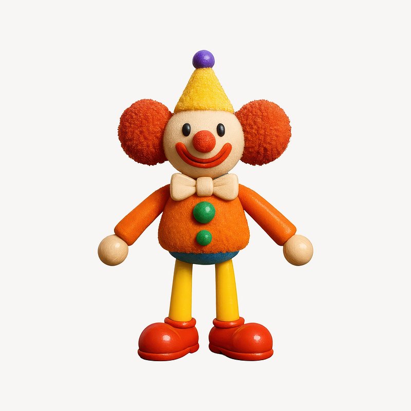 Colorful playful toy clown