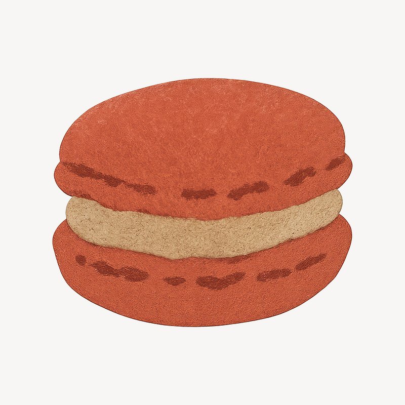 Delicious macaron dessert illustration.