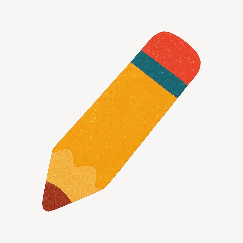 Colorful pencil illustration PNG