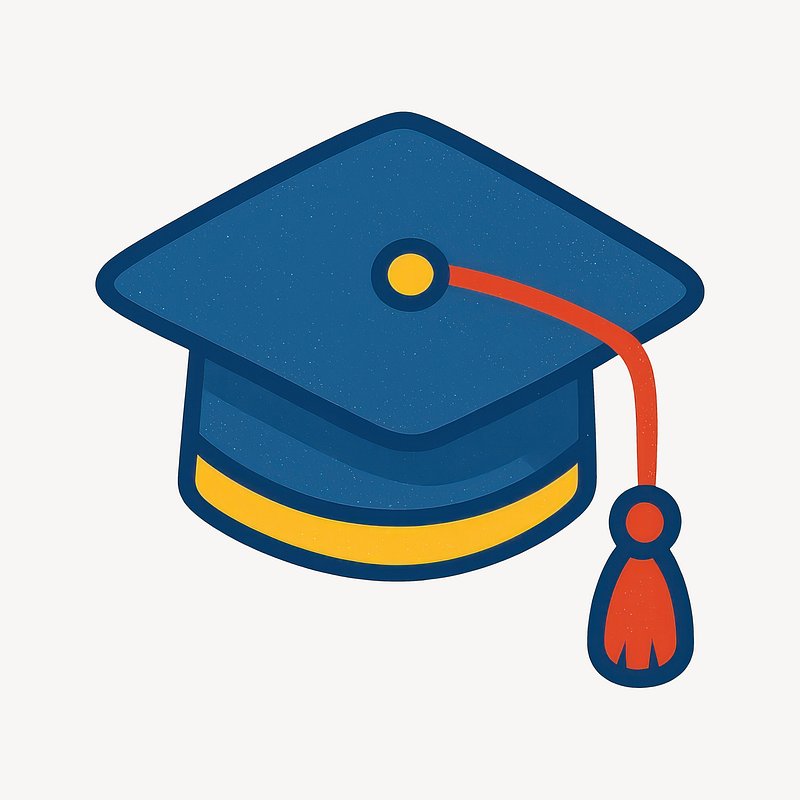 Graduation cap illustration PNG