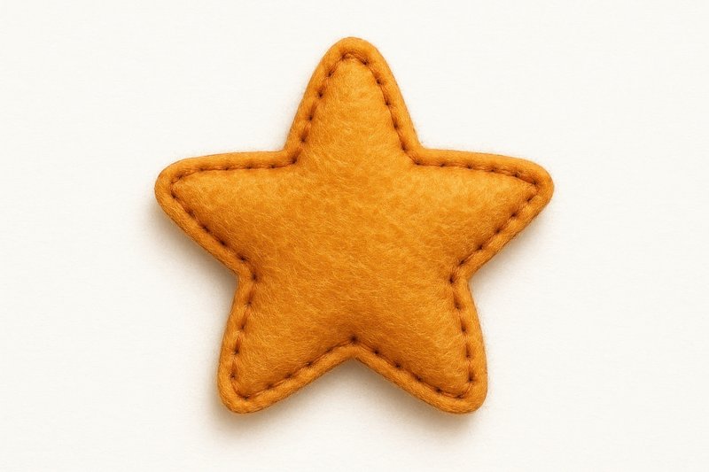 Soft felt star decoration